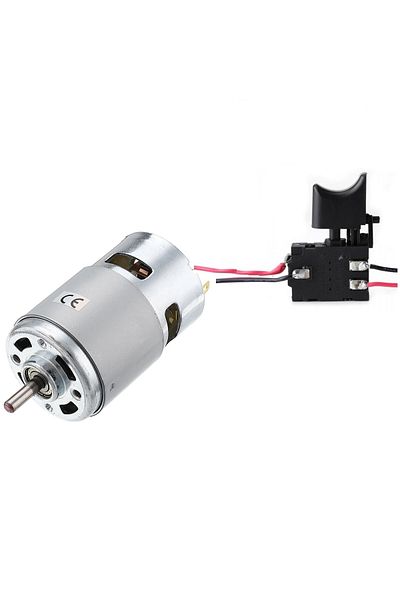 Depolife Rs 775 Dc Motor 14.4V 3000 Rpm and Electronic Speed ​​Control Trigger Set Cnc Application Project Homework