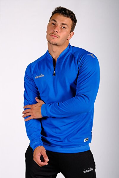 Diadora Nacce 22 - Erkek Mavi Yarım Fermuarlı Eşofman Takımı - Nacce22-ant