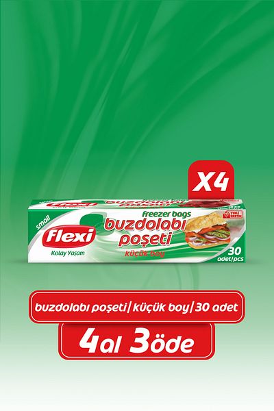 Flexi Refrigerator Bag Small Economic Pack of 4 (120 Bags)