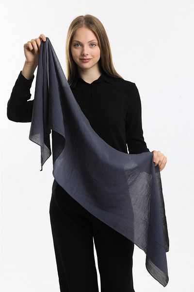Fular Marketi Voile Scarf (Average 35-150 Cm Narrow Size... Not a Shawl!!!! )Anthracite