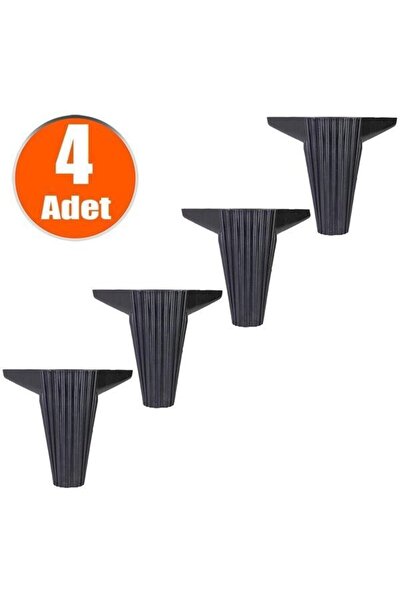 İstanbul E-Hırdavat Mobilya Kanepe Masa Sehpa Dolap Ayağı Siyah Baza Ayak 12 Cm