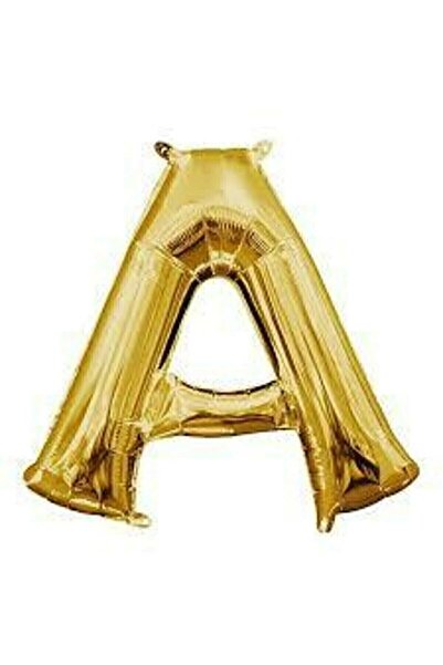 RÖNESANS PARTİ 16" Inch 40 Cm Foil Balloon Gold Color Letter ''a''