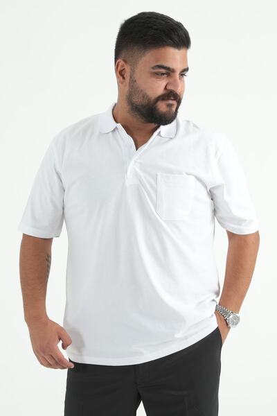 ModaPlaza Ανδρικό μπλουζάκι με γιακά πόλο Plus Size