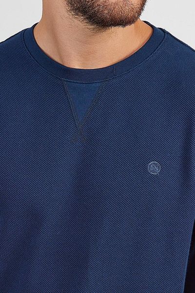 ENQUE Ανδρικό φούτερ Comfort Winter Crew Neck Navy Blue