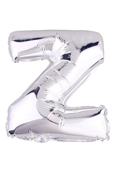 BEST PARTİ 16" Inch 40 Cm Foil Balloon Silver Color Letter ''Z''