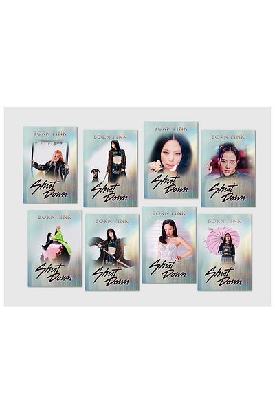 Güneş Kırtasiye Blackpink Shut Down Σετ φωτοκάρτας με γυαλιστερή εκτύπωση 8 καρτών