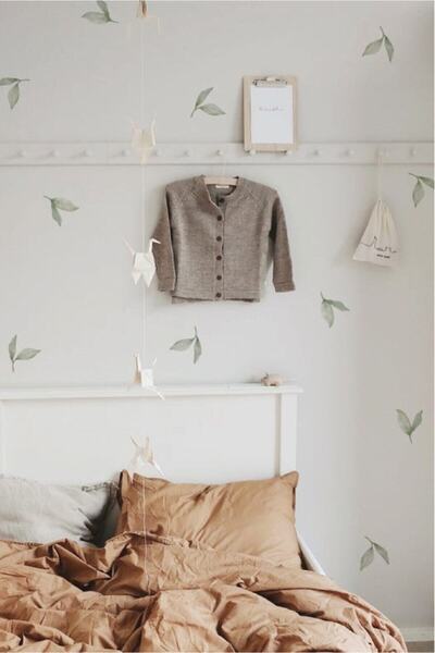 Sticker Ekspres Soft Yapraklar Yaprak Duvar Sticker Seti