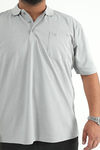 ModaPlaza Ανδρικό μπλουζάκι με γιακά πόλο Plus Size 1001-1