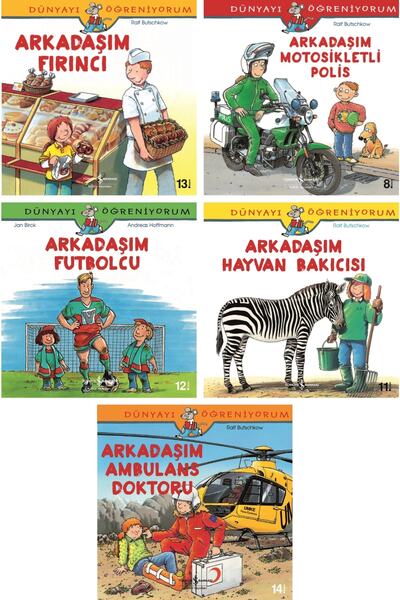 TÜRKİYE İŞ BANKASI KÜLTÜR YAYINLARI Okul Öncesi Dünyayı Öğreniyorum Arkadaşım Hikaye Seti 5 Kitap