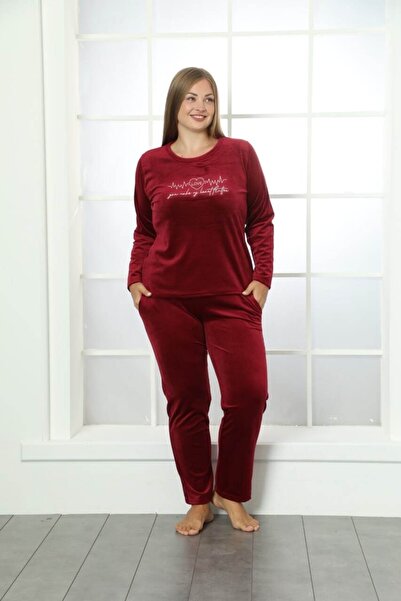Malven Battal Velvet Pajama Set
