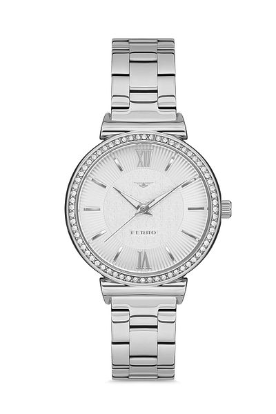 FERRO Silver Steel Cord Women Wrist Watch Fl2994A-1132-A
