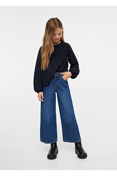 MANGO Kids Geraffte gestreifte Bluse