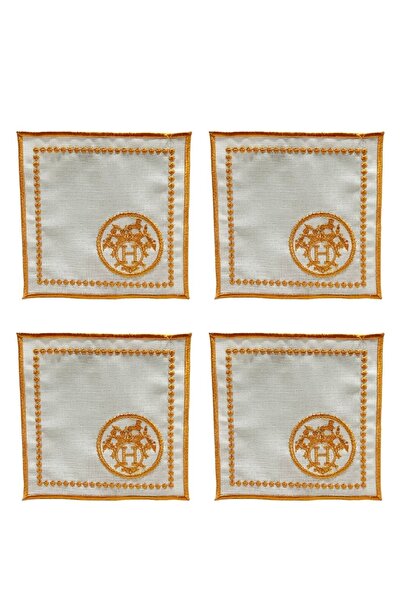 ARTER Home منديل كوكتيل فسيفساء برتقالي 4 قطع