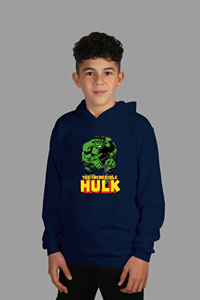 Raf Coll Dječja tamnoplava majica Hulk Digitalna štampa pakovanje sa dva konc...