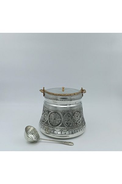 KAYSERİ BAKIRCILIK Yogurt Copper Embroidered 3 lt Silver