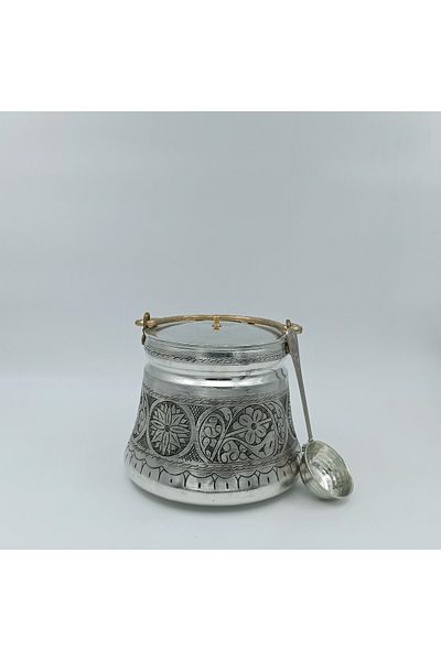 KAYSERİ BAKIRCILIK Yogurt Copper Embroidered 3 lt Silver