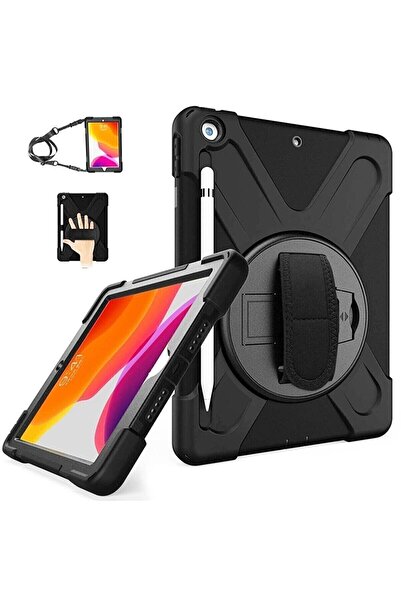 TEKNETSTORE Ipad 9. Nesil 10.2 Inç 2021 Tablet Kılıfı Kalemlikli Defender Ask...