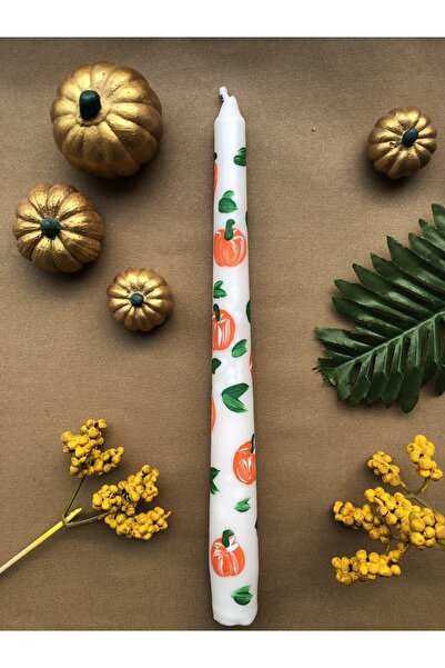 Elif Design Halloween Mum Cadılar Bayramı Şamdan Mum Balkabağı Mum