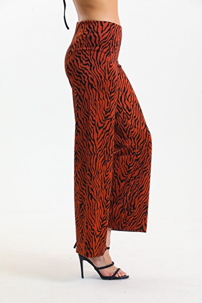 AS Anita Store Zebra Pattern Wide Leg Wide Leg Trousers