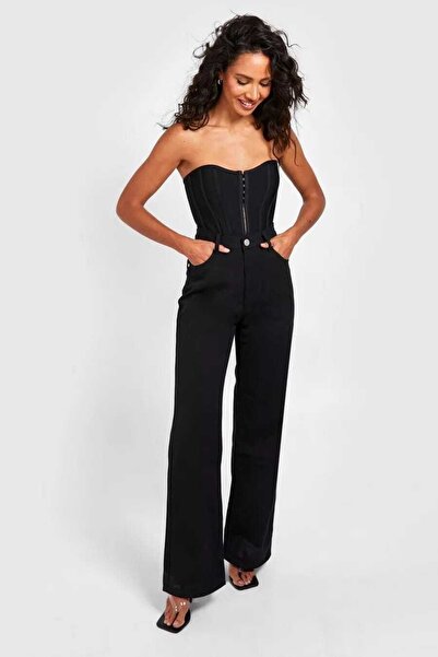 SANTA BELLA Mısra 90's Black Palazzo Jean Women Power Lycra Γυναικείο Συσκευή...