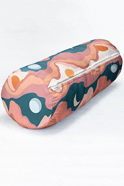 Realhomes Renkli Zeminde Ay Güneş Temalı Dijital Baskılı Iç Dolgulu Yumuşak S...