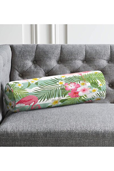 Realhomes Jastuk cilindra sa digitalnim štampanim flamingo uzorkom, modernog ...