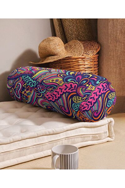 Realhomes Rengarenk Etnik Desenli Tasarım Modern Iç Dolgulu Fermuarlı Çok Ama...