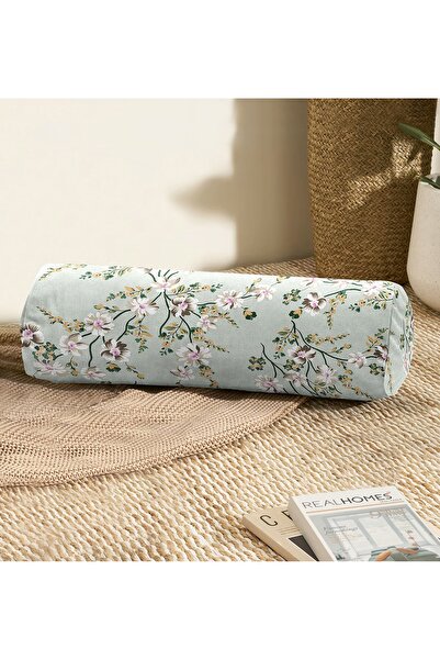 Realhomes Pastel Zemin Üzerinde Çiçek Desenli Modern Iç Dolgulu - Fermuarlı S...
