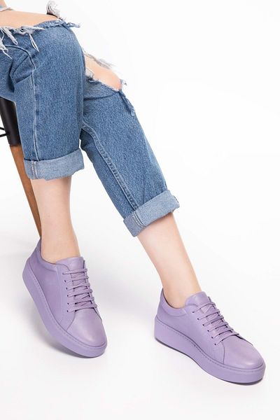 Gondol Pantofi sport cu talpă anatomică din piele naturală Ell.6839 - Mov - 41
