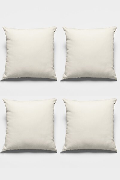 Viva Home 4-компонентен 43x43cm Екру конски косми тапицерия Премиум плат Деко...