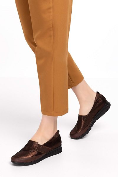 Gondol Pantofi casual de damă din piele naturală cu talpă moale anatomică