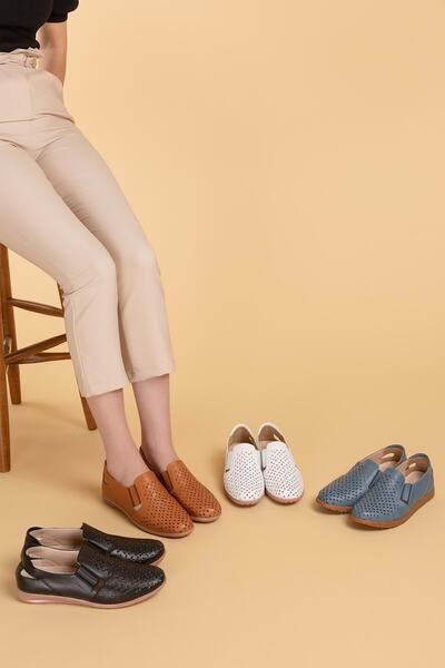 Gondol Pantofi de damă, albastru, din piele naturală, cu talpă ortopedică, Esfa.152y - - 40