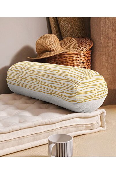 Realhomes Çizgili Minimalist Tasarımlı Dijital Baskılı Dekoratif Iç Dolgulu F...