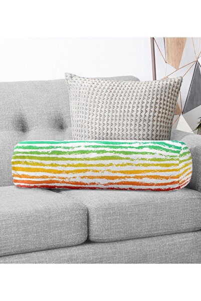 Realhomes Design special cu dungi colorate imprimate digital - pernă cilindru...