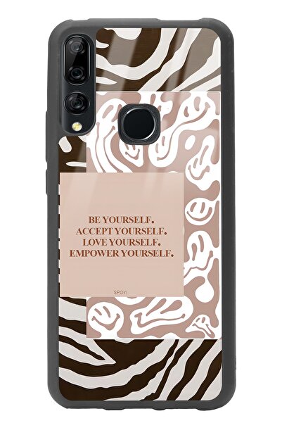 Spoyi Huawei Y9 Prime Emoji Zebra Tasarımlı Glossy Telefon Kılıfı