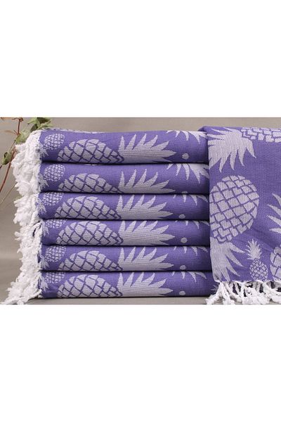 Kayra Export مئزر، هدية أرجوانية، مئزر حمام، 100x180 سم مئزر قطني، مئزر ليلة الحناء،