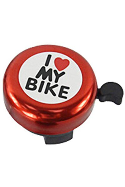 Asroya I Love My Bike Bisiklet Zili Kırmızı Renk Bisiklet Zil Bisiklet Aksesu...