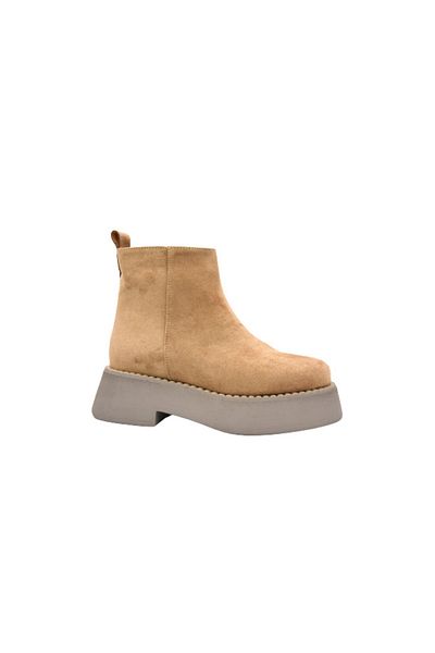 Park Moda Γυναικείες μπότες Parkmoda Suede με τακούνι χωρίς κορδόνια