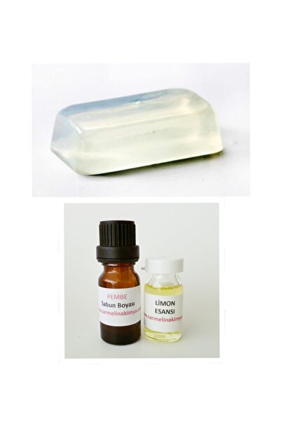 CARMELİNA Merve dilber Sabun Yapım Seti-6 (şeffaf Sabun Bazı- Pembe Boya Ve L...