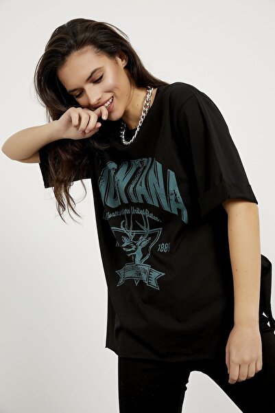blackjack giyim Blackjack odeća - Black Montana Oversize kroj T-shirt