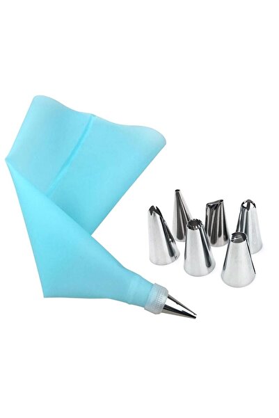 qussine طقم أكياس كريمة مكون من 9 قطع - زخرفة كعكة الكيك مع أطراف من الفولاذ ...