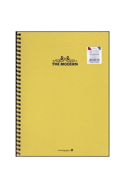 Morning Glory The Modern A4 Hard Cover Yellow - Orange Notebook Checked 3543