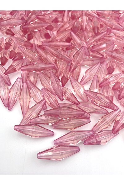 Hedef Bijuteri خرز أكريليك نموذج شعير كبير اللون وردي اللون، مجوهرات، خرز لصن...