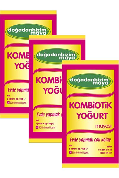 Doğadan Bizim Maya Doğadan Bizim Kombiotik Yoğurt Mayası 5 Li Paket - 3 Kutu