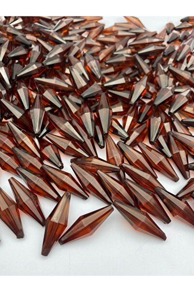 Hedef Bijuteri Kahverengi Büyük Arpa Model Akrilik Boncuk,takı,çanta Yapım Bo...