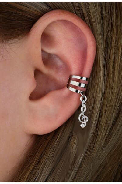 TakıConcept Deliksiz Sıkıştırma Sallantılı Sol Anahtarı Ear Cuff Küpe