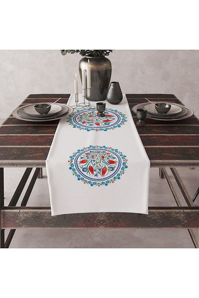 LUX VIE Runner Ottoman, Anatolian Pattern Διπλής Όψης Εκτύπωση 40*140 cm Runner
