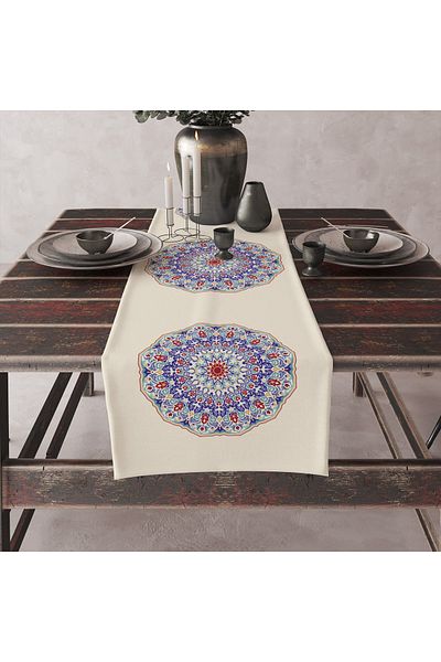LUX VIE Runner Ottoman, Anatolian Pattern Διπλής Όψης Εκτύπωση 40*140 cm Runner