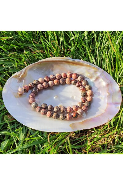 DOĞAL TAŞ DELİSİ سلسلة أحجار طبيعية من جاسبر أحمر مقاس 8 مم معتمدة