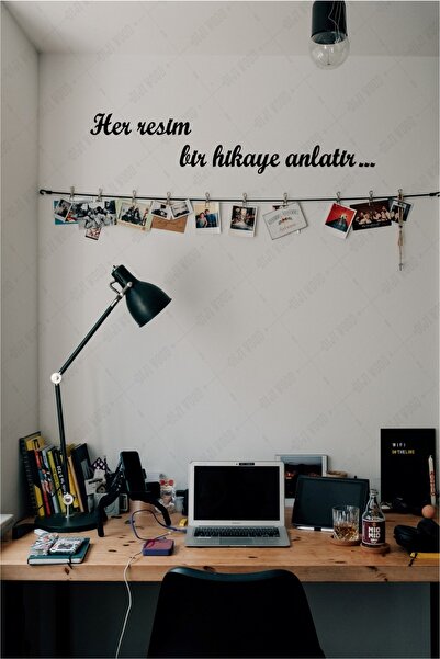 Diji Wood Her Resim Bir Hikaye Anlatır Duvar Yazısı Dekoru Ahşap Motto